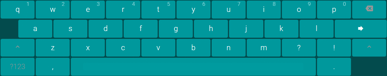 Virtual Keyboard example