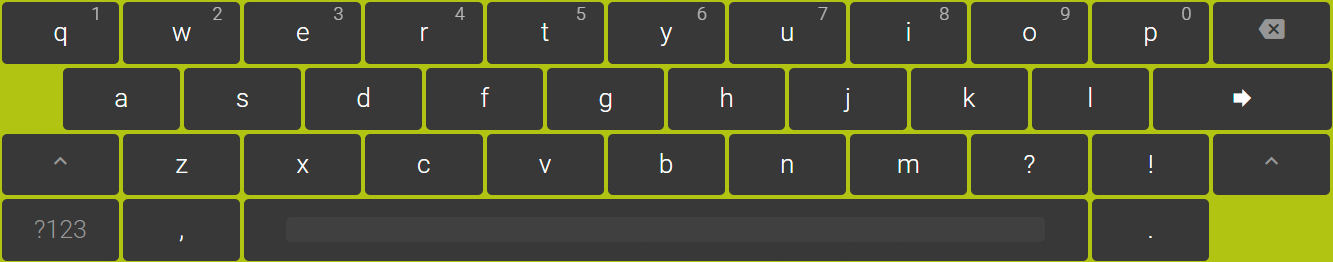 Virtual Keyboard example