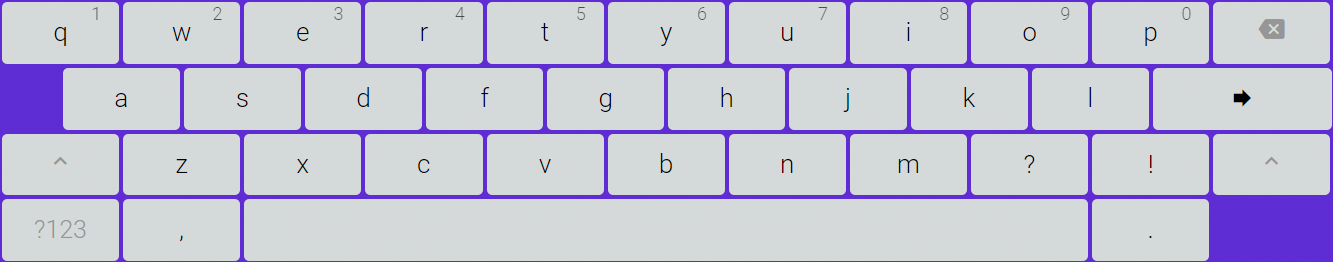 Virtual Keyboard example