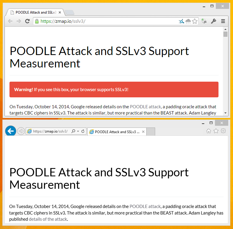 Poodle - SSL 3 Update